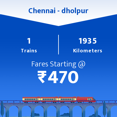 Chennai To dholpur Trains